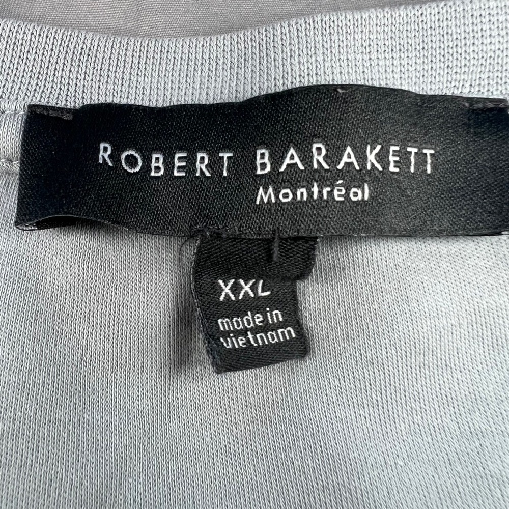 ROBERT BARAKETT T Shirt Mens XXL Monument Grey Pima Cotton Crew Neck Style 23336 - Picture 4 of 13